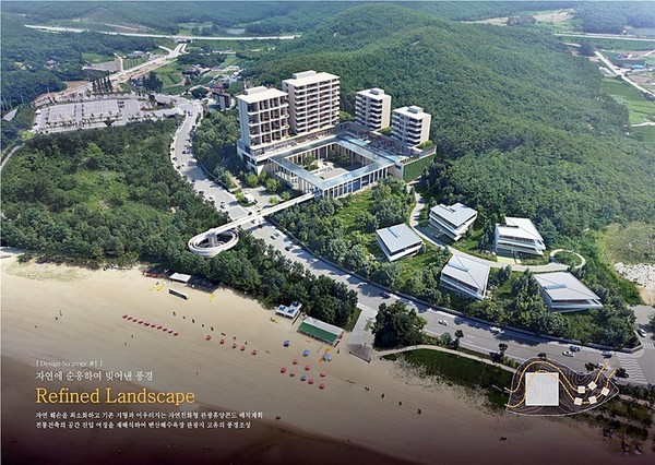 부안군 변산해수욕장 관광지 관광휴양콘도 조감도.(부안군 제공)