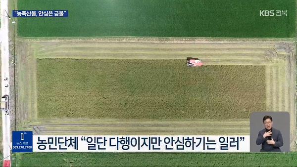 7월 31일 자 KBS전주총국 뉴스9 보도 화면 편집